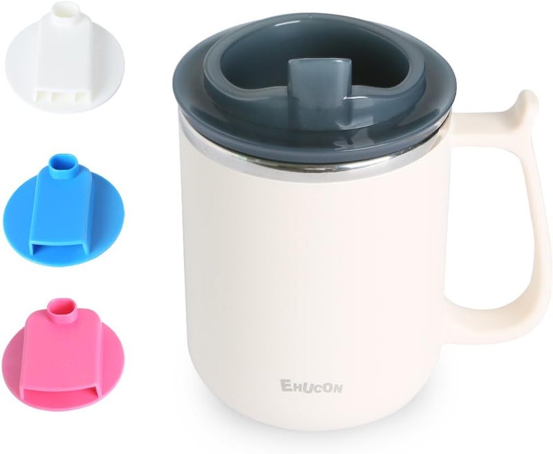 EZSLINGGLIDE Dysphagia Regulating Drinking Cups for Swallowing Difficulty - with 5cc, 10cc, & 15cc Sip Cup Options - Liquids Only - Pack of 1 (White) - Image 1